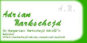 adrian markschejd business card